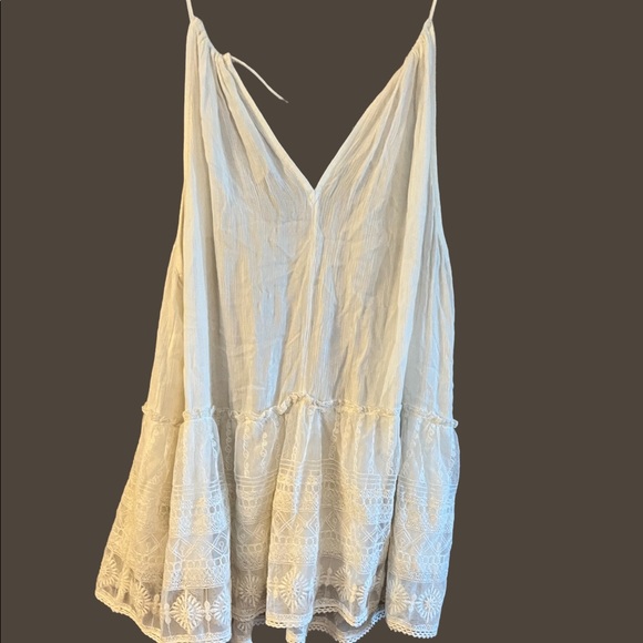Anthropologie Tops - Anthropologie staring at the stars lace beach coastal long top